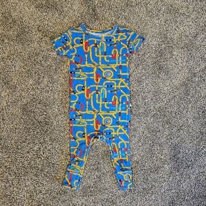 Posh Peanut Hot Wheels Trucks Short Sleeve Romper